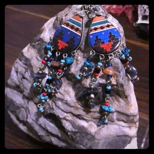Native American Southwest Dangling Earrings